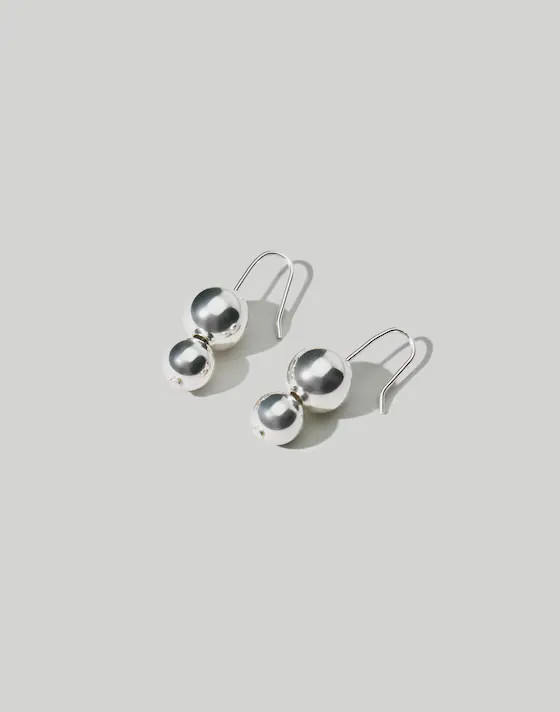 Maslo Jewelry Double Orb Silver Earrings | Madewell