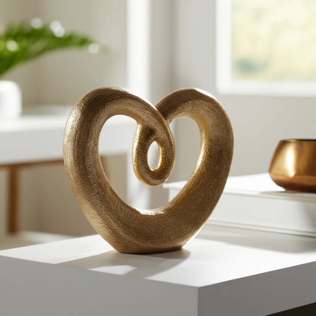 Decorative Objects for Home Decor – Abstract Heart Sculpture for Kitchen Decor or Table Display... | Wayfair North America
