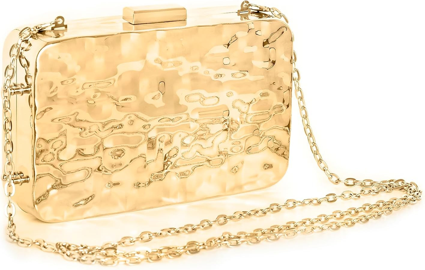 Clutch Purses for Women, Evening Bag, Elegant Metallic Clutch Purse with Chain for Wedding, Party... | Amazon (US)