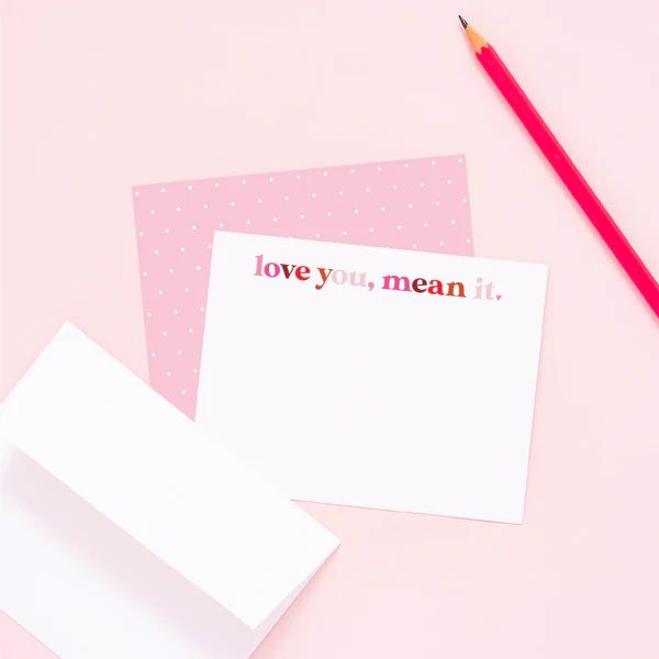 Love You, Mean It Stationery | Joy Creative Shop