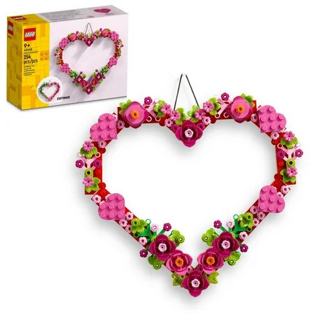 LEGO Heart Ornament Building Toy - Valentines Day Craft & Gift for Girls & Boys, Ages 9+ - Build & Display Home Decor - 40638 | Walmart (US)