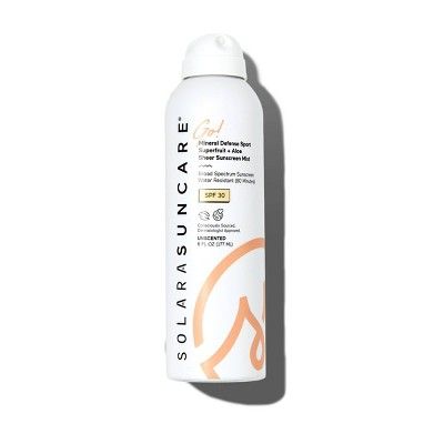 Solara Suncare Mineral Defense Sport Sheer Sunscreen Mist - SPF 30 - 6 fl oz | Target
