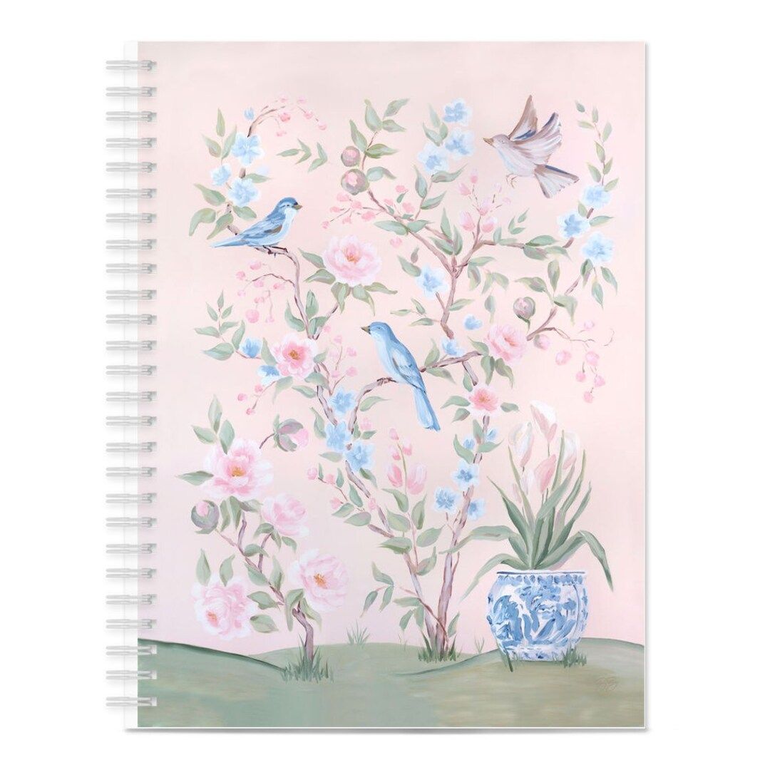 Blush Chinoiserie No. 2 Notebook | Etsy (US)