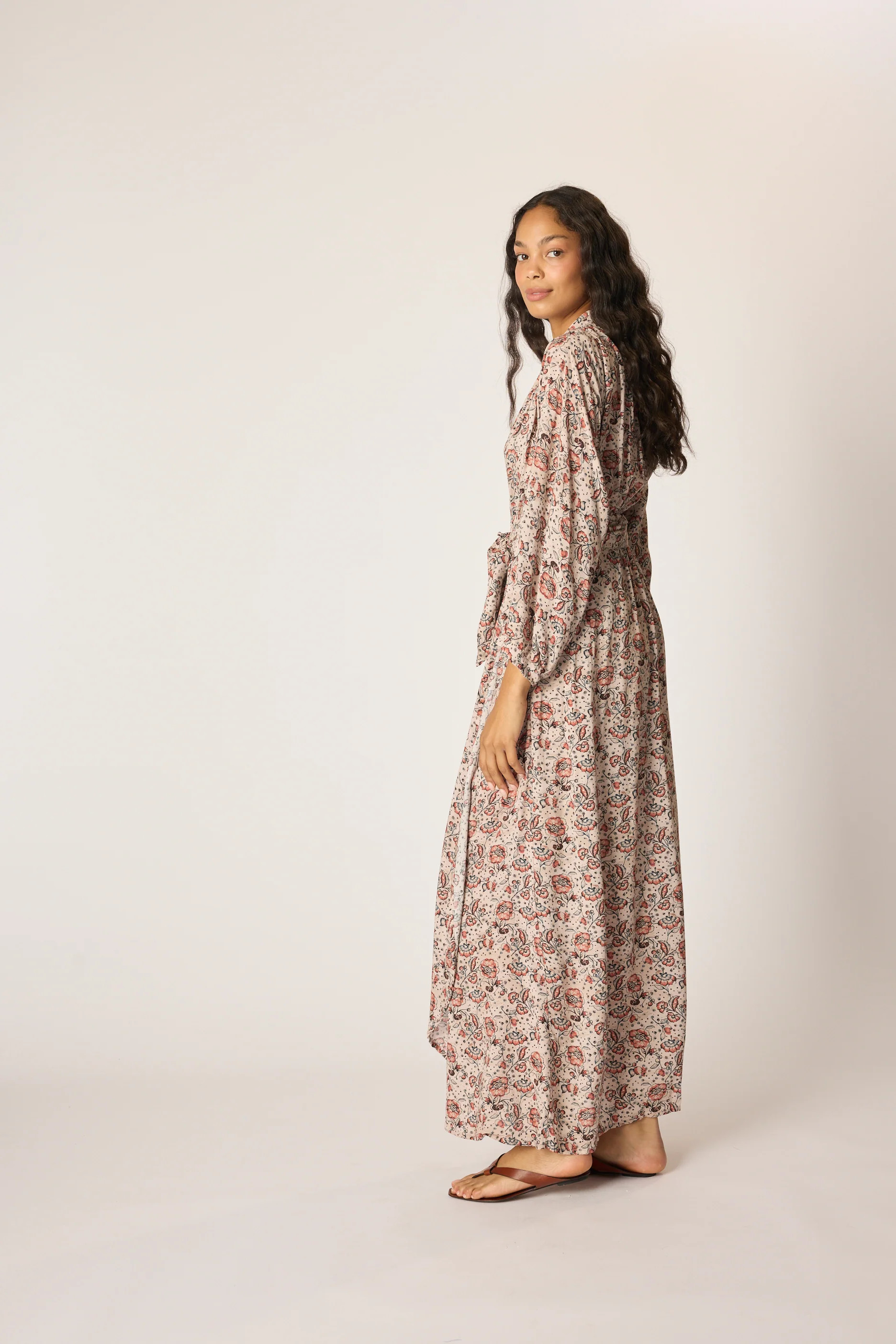 NICO L/S MAXI WITH SASH | Natalie Martin Collection