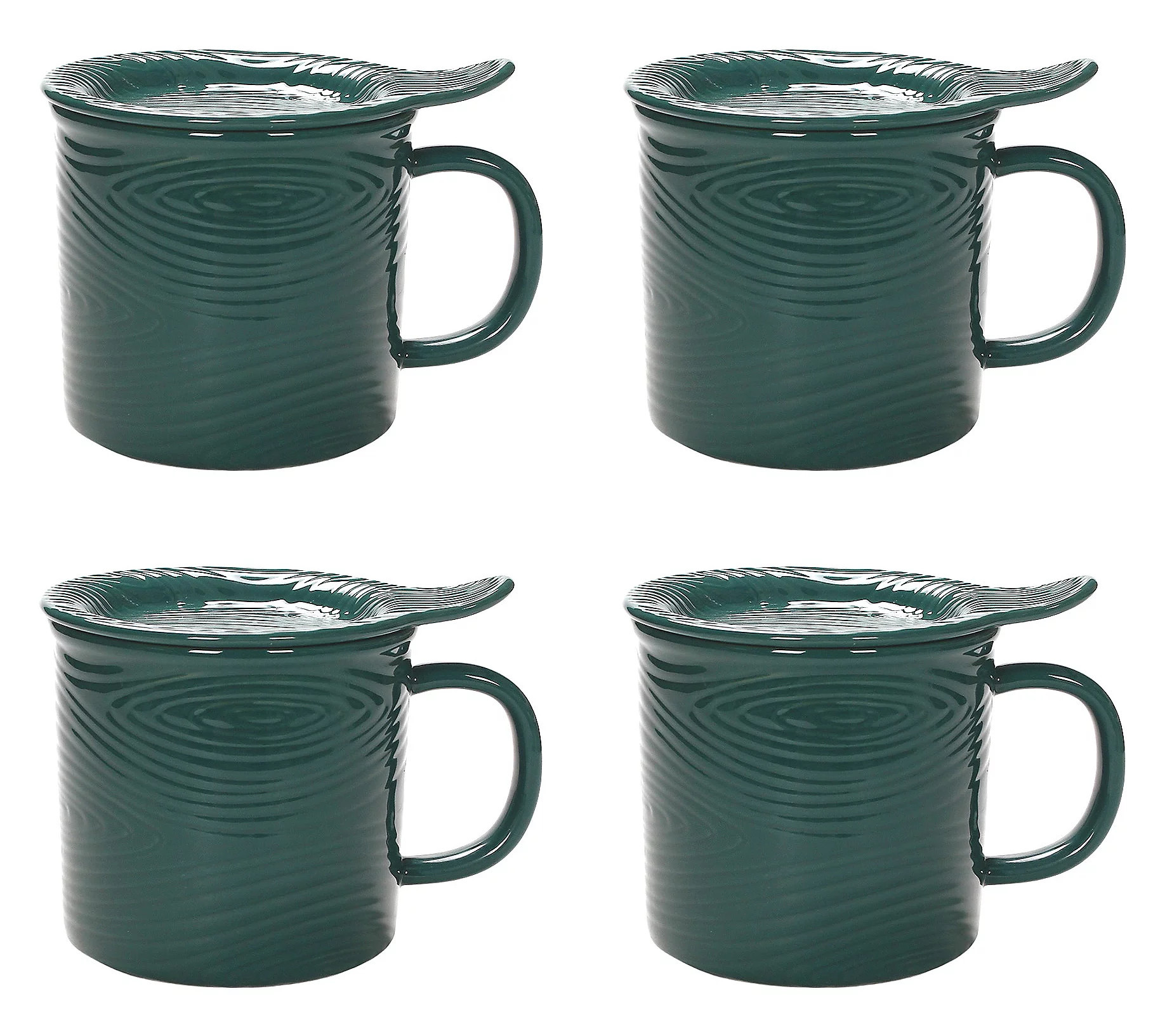 Temp-tations Woodland Set of (4) 24-oz Mega Mugs w/ Lid-Its | QVC