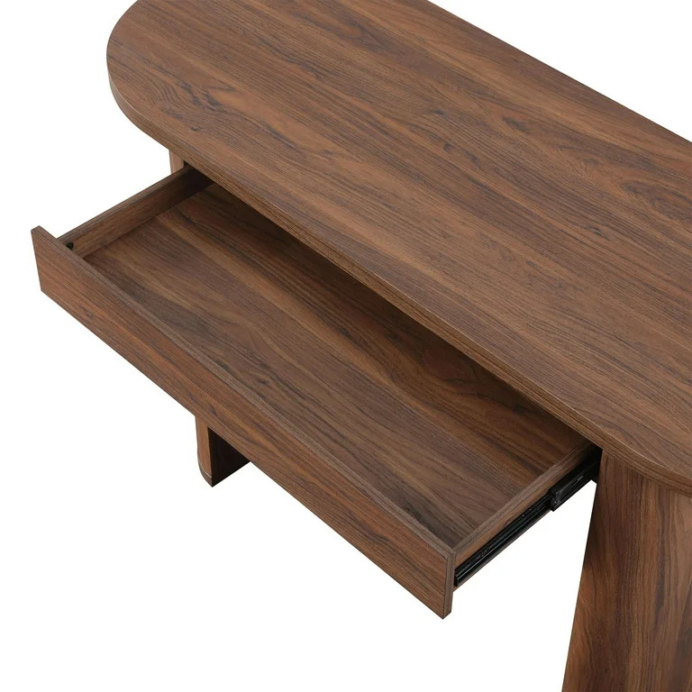 Better Homes & Gardens Juliet Oval Writing Desk, Walnut Finish - Walmart.com | Walmart (US)