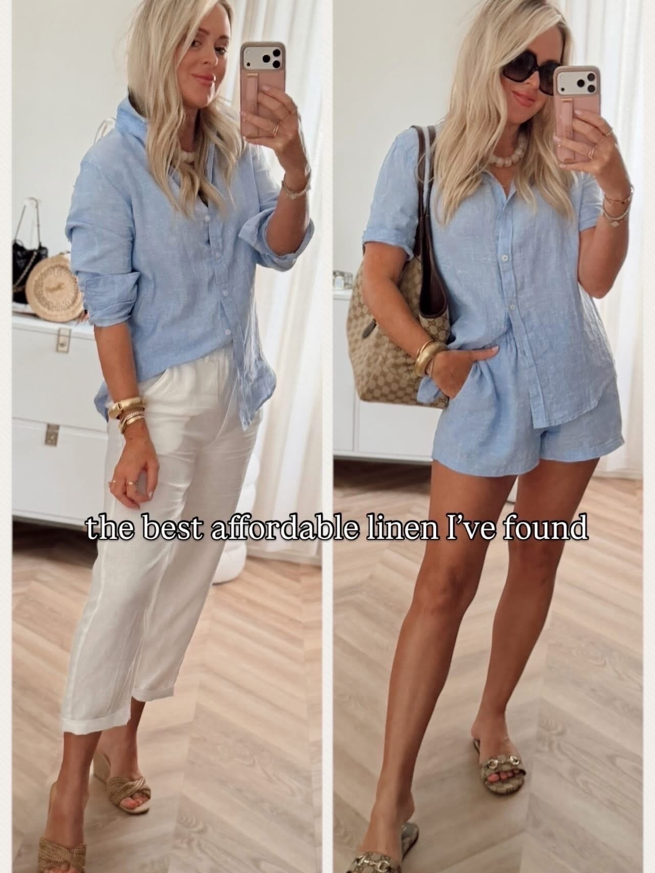 This blue linen moment 💙✨

Packing this for Florida immediately ☀️✈️ — lightweight, breathable, and so flattering. The short sleeve set with elastic waist shorts is the easiest throw-on look (styled mine with slides 🙌🏼).

Also loving the linen pants paired with the long sleeve version for a more elevated vibe. If you’re between sizes, I’d size up!

spring outfits 2026, summer outfits, vacation outfits, linen set, linen pants, travel outfits, resort wear, effortless style.

#LTKSeasonal #LTKootd #LTKgrwm