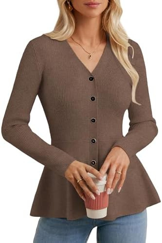 GRACE KARIN Long Sleeve Cardigan Sweaters for Women, Button Up Knit Blazer, Lightweight Business ... | Amazon (US)