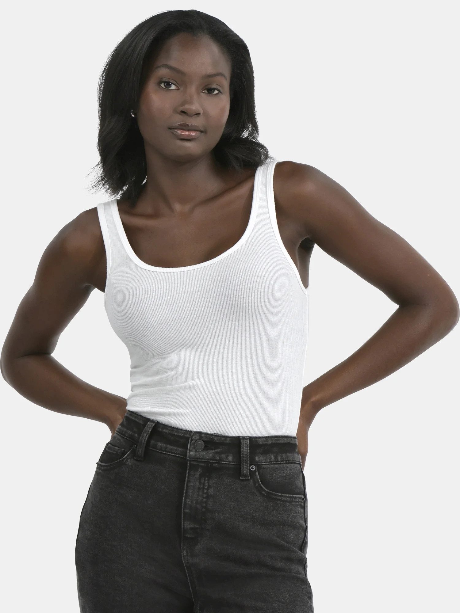 Time and Tru Women's Rib Tank Top, Sizes XS-XXXL | Walmart (US)