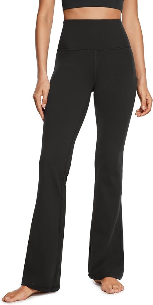 CRZ YOGA Womens Butterluxe High Waist Flare Pants 32 Inches - Wide Leg Bootcut Yoga Pants with Pocket Soft Lounge Casual | Amazon (US)