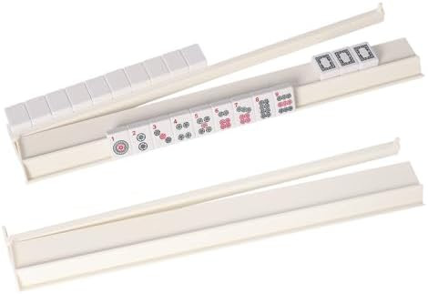 4PCS Mahjong Racks with Pushers (White), American Mahjong All-in-one Tile Rack with Pusher Combo | Amazon (US)
