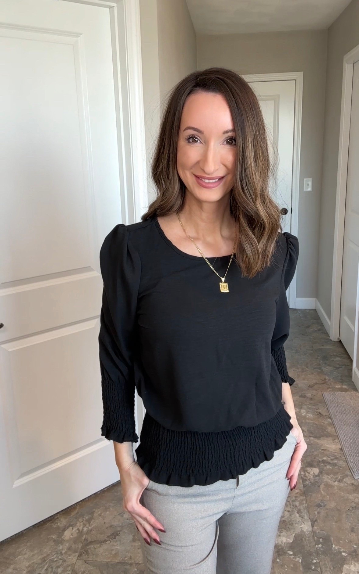 Black top, neutral pants and out the door. This combo works every time.

#LTKFindsUnder50 #LTKootd #LTKWorkwear
