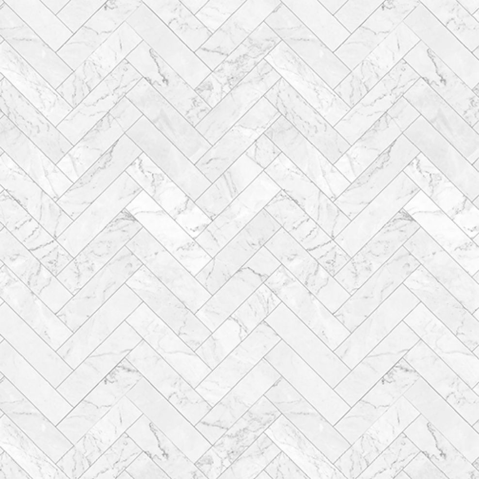 Herringbone White Marble Tile Pattern | Wunderwall