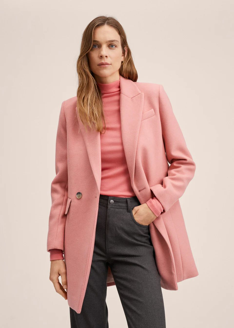 Lapels wool coat | MANGO (US)