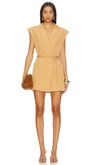 Vento Sleeveless Blazer Dress in Sand | Revolve Clothing (Global)