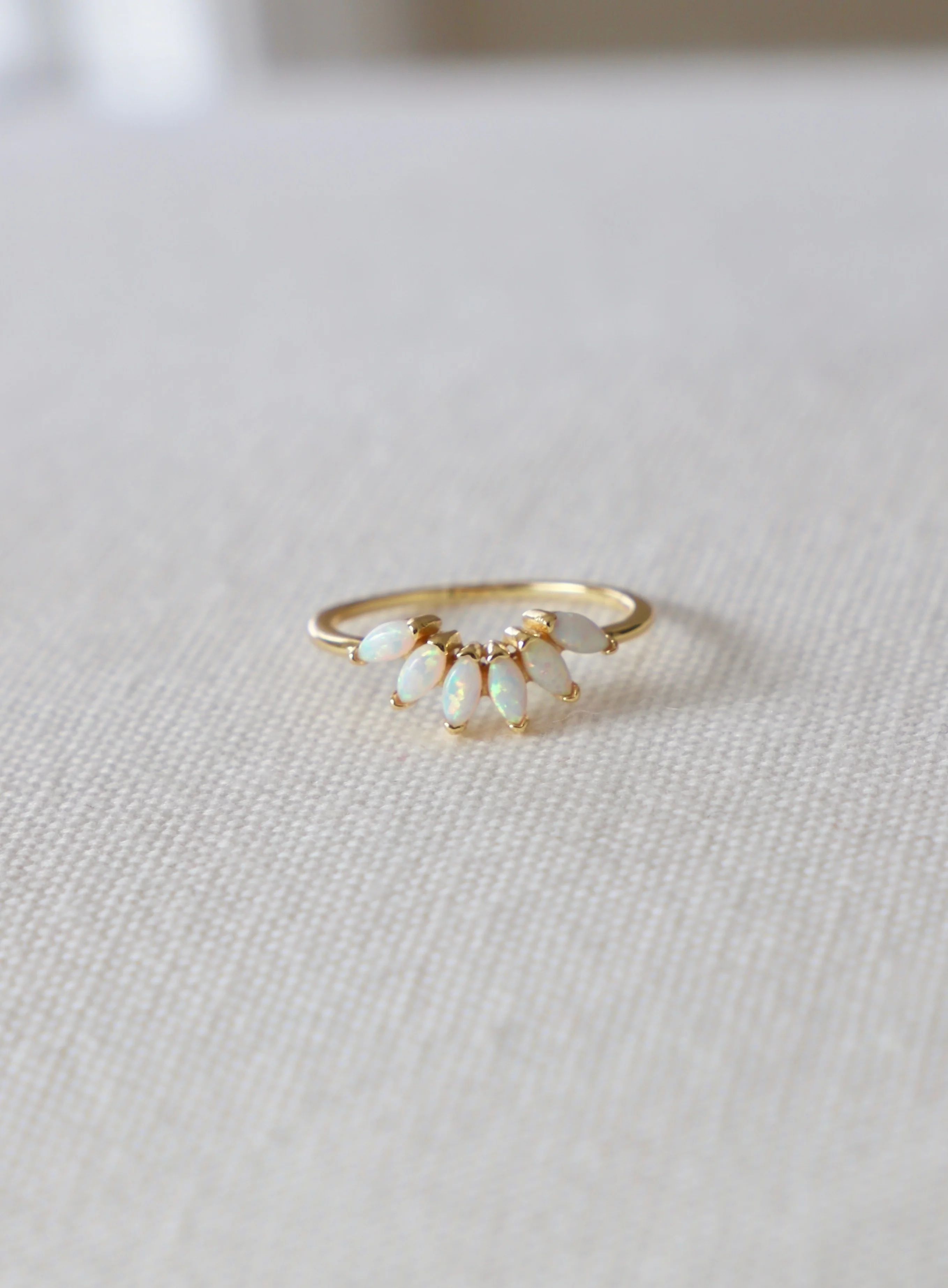 OPALITE CROWN STACKING RING | Katie Waltman Jewelry