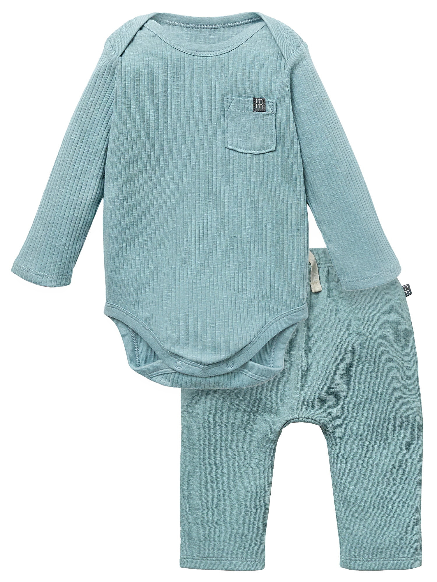 Modern Moments by Gerber Baby Neutral Organic Bodysuit and Jogger Outfit Set, 2-Piece, Sizes 0/3 ... | Walmart (US)