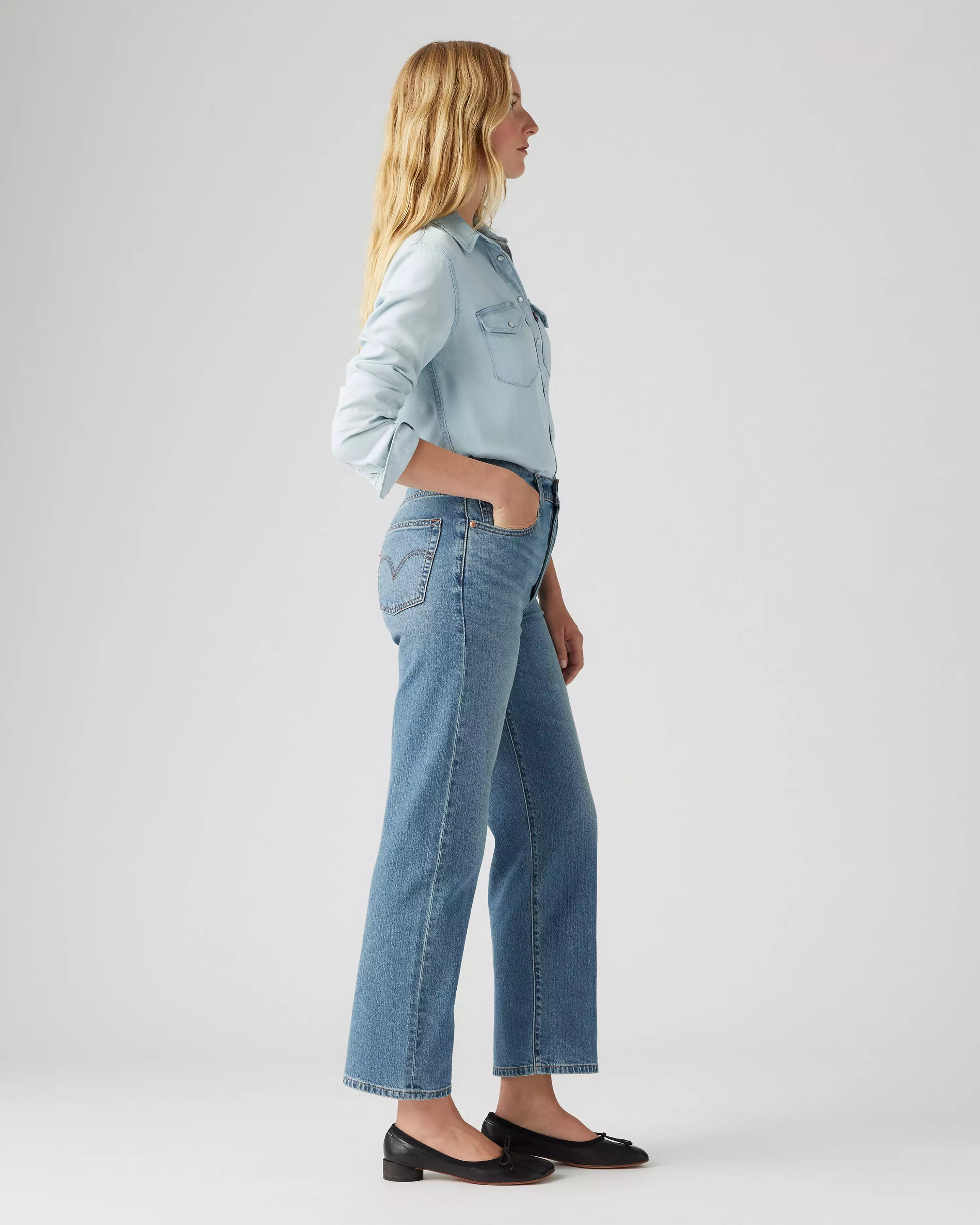 Ribcage Straight Ankle Cotton Linen Jeans | Levi's UK