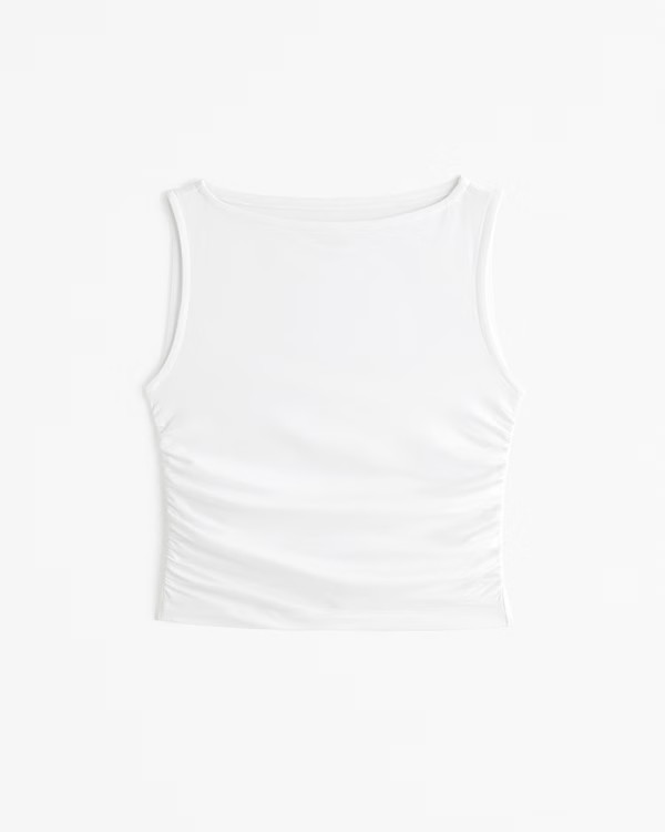Women's YPB powerSOFT Ruched Slash Tank | Women's Active | Abercrombie.com | Abercrombie & Fitch (US)