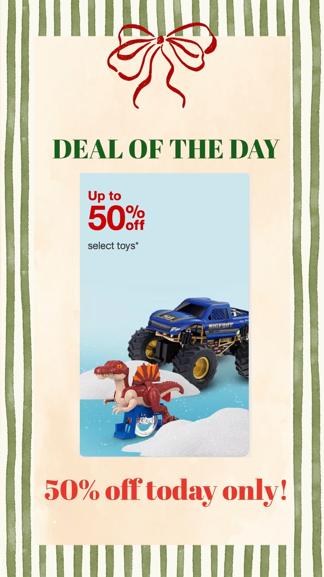 Target is doing 50% off toys today!! 

#LTKHoliday #LTKKids #LTKGiftGuide