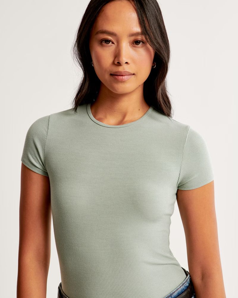 Women's Featherweight Rib Tuckable Baby Tee | Women's Tops | Abercrombie.com | Abercrombie & Fitch (US)