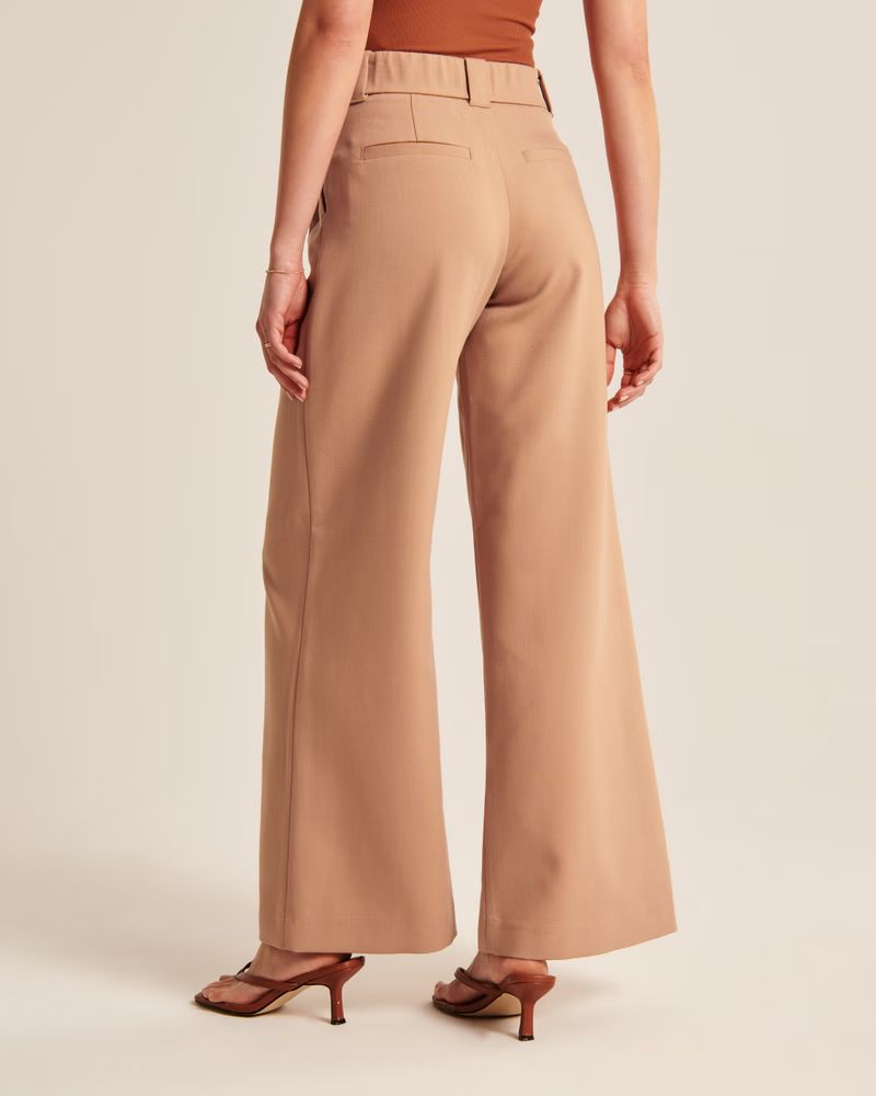 Tailored Relaxed Ultra-Wide Leg Pants | Abercrombie & Fitch (US)