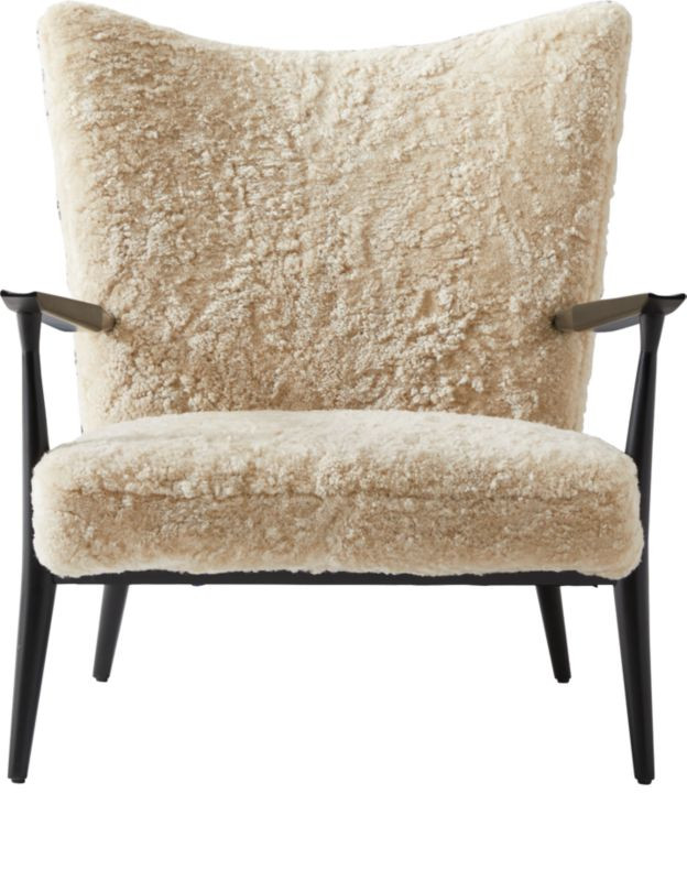 Pull-Up Shearling Lounge Chair Model 1321 + Reviews | CB2 | CB2