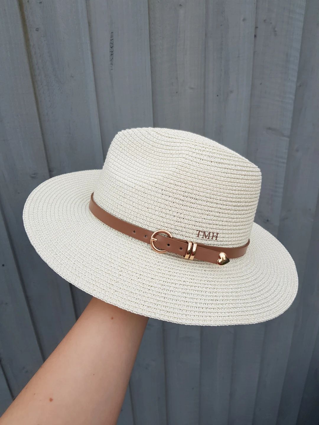 Personalised Belt Straw Hat/initial Hat/hen Do Hat/beach Hat/honeymoon Hat/fedora Hat/personalize... | Etsy (UK)