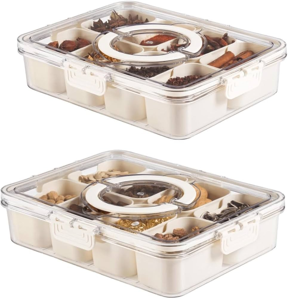 Snack Box Snackle Container Containers Organizer Divided Serving Tray With Lid Charcuterie Boxes ... | Amazon (US)