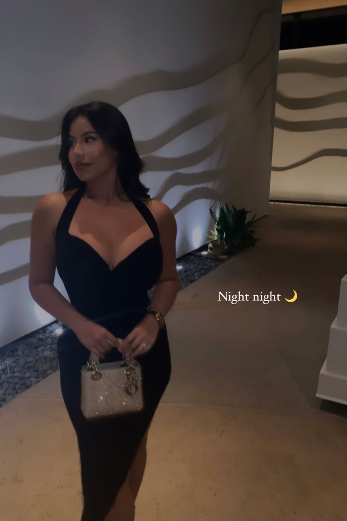 Black revolve dress for dinner 