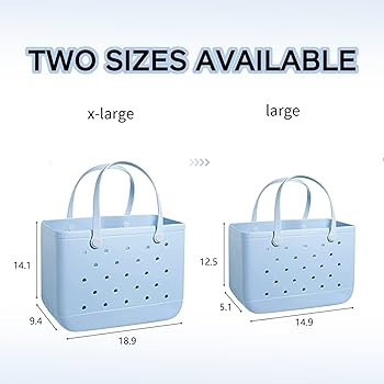 Rubber Beach Tote Bag - Waterproof Washable Durable Open Purses with Zipper Pocket and Phone Pouc... | Amazon (US)