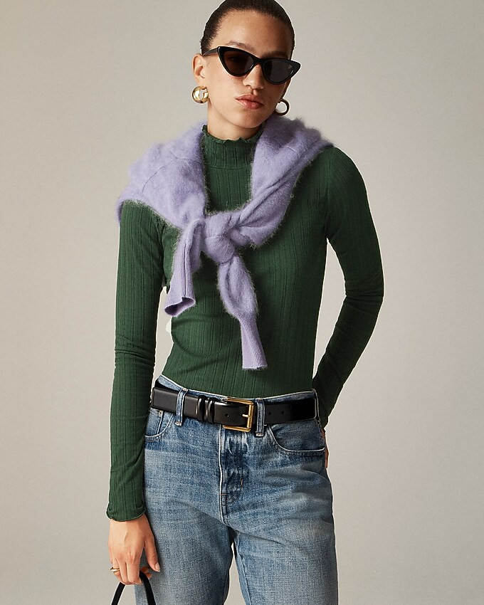 Pointelle knit turtleneck | J. Crew US