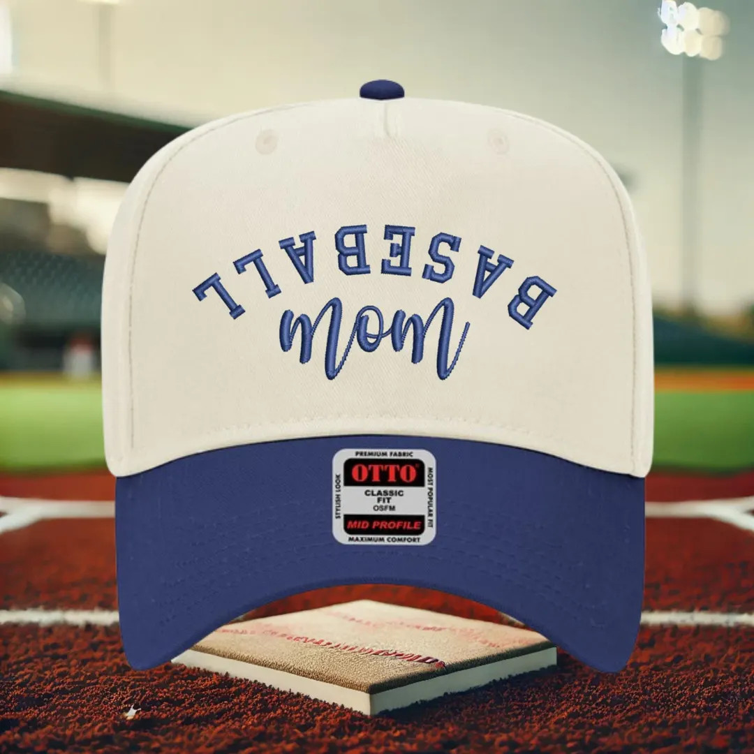 Baseball Mom Embroidered Trucker Hat: Flipped Text SnapBack | Etsy (US)