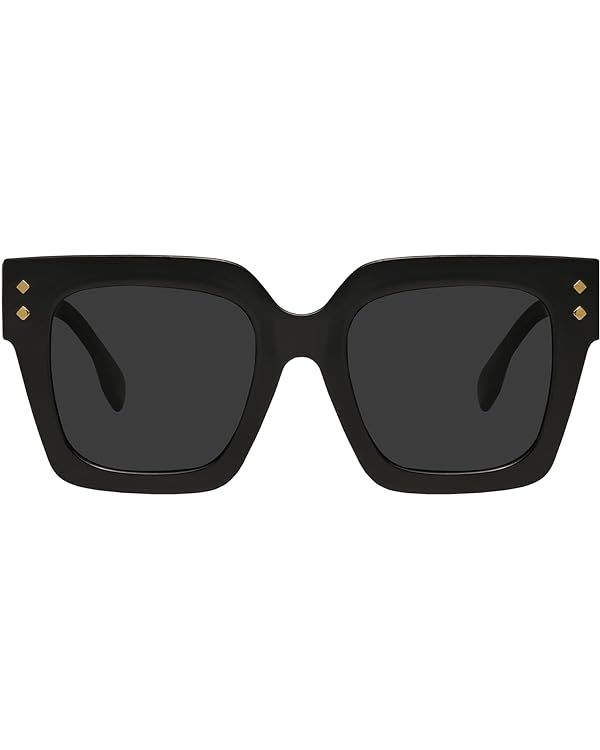 mosanana Retro Oversized Square Sunglasses for Women Trendy Fashion Big Frame Polarized Shades MS... | Amazon (US)