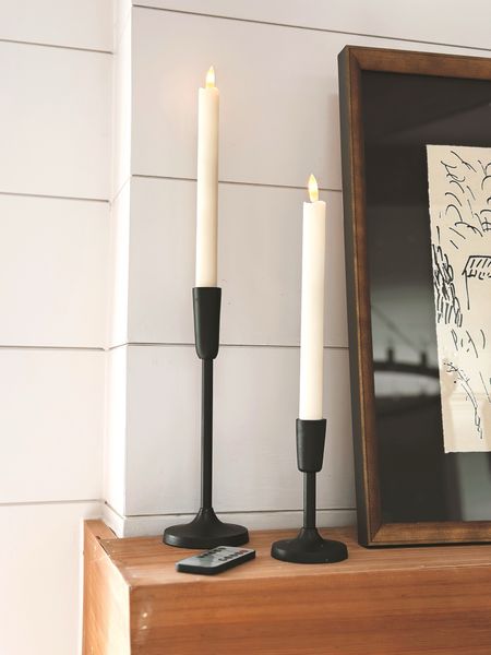 Candles from Amazon faux flame remote controlled and battery powered- affordable ivory and white taper candles 🕯️ #amazon #pillar #faux #taper

#LTKsalealert #LTKhome #LTKstyletip