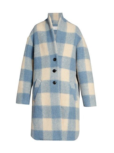 Gabriel Felted Wool-Blend Check Coat | Saks Fifth Avenue