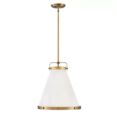 Lark 1 - Light Single Cone Pendant Hinkley Lighting Finish: Lacquered Brass, Size: 17.75" H x 16" W  | Wayfair North America