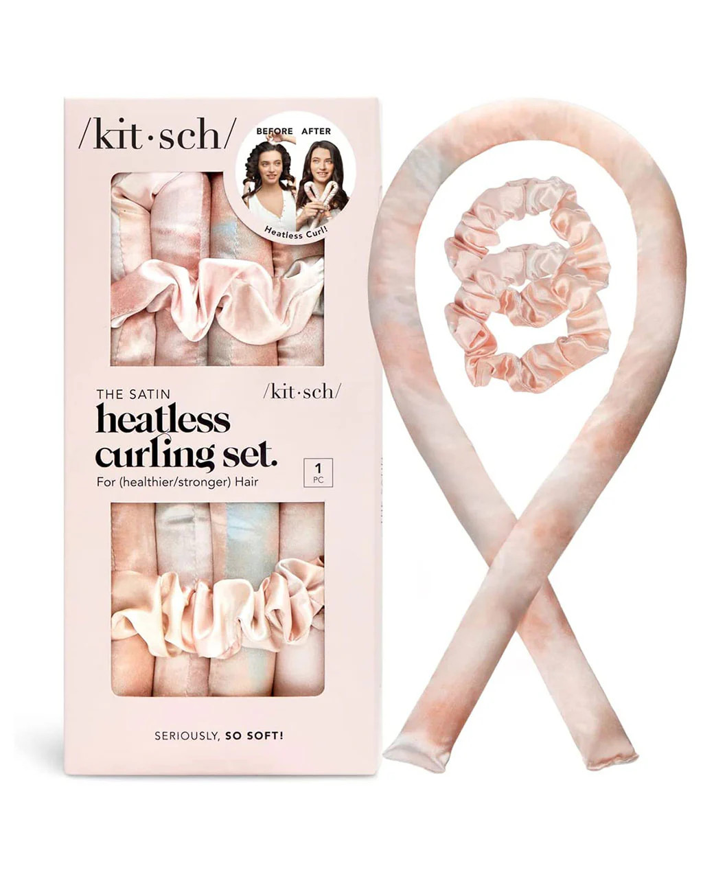 Satin Heatless Curling Set - Sunset Tie Dye | ban.do