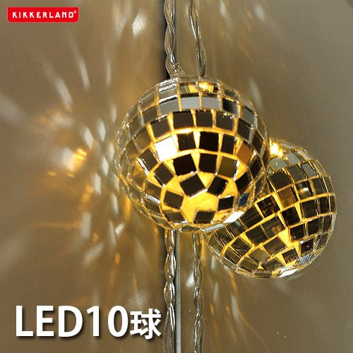 Kikkerland 5ft 10 Hanging LED Disco String Lights Battery Operated Bedroom Living Room, Inside Ou... | Amazon (US)