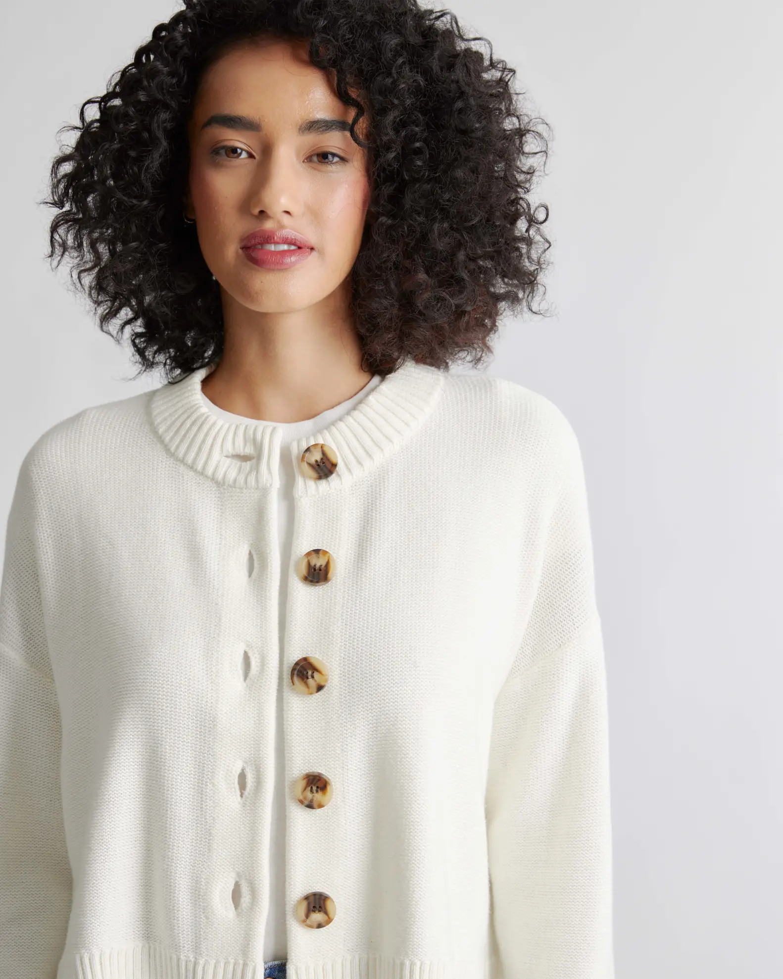 100% Organic Cotton Cropped Cardigan | Quince