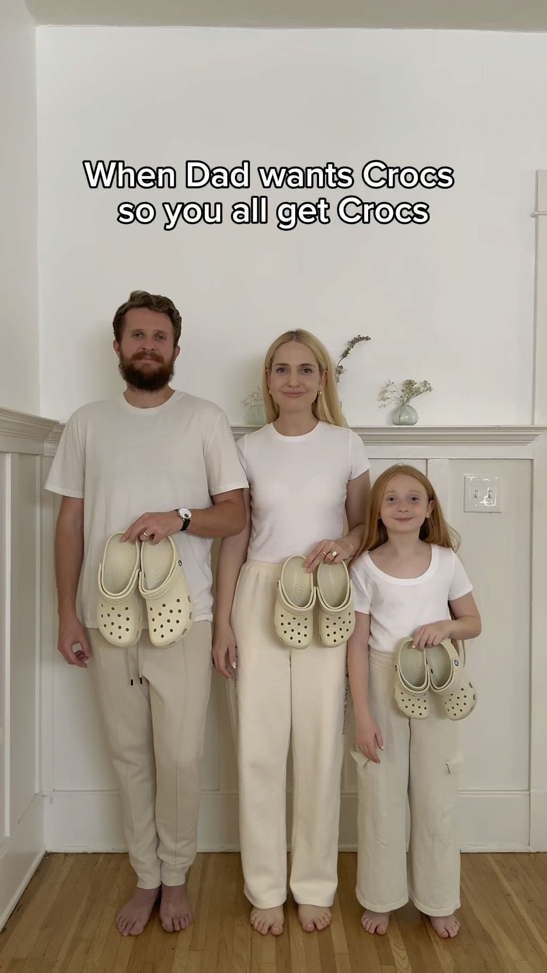 Family matching crocs in off white bone 🐚 A great summer shoe! 

Dad - men’s 11 (sized up .5 size)
Mom - women’s 7 (sized down 1 size)
Kid - youth 2 (true to size) 

#LTKFamily #LTKShoeCrush #LTKStyleTip