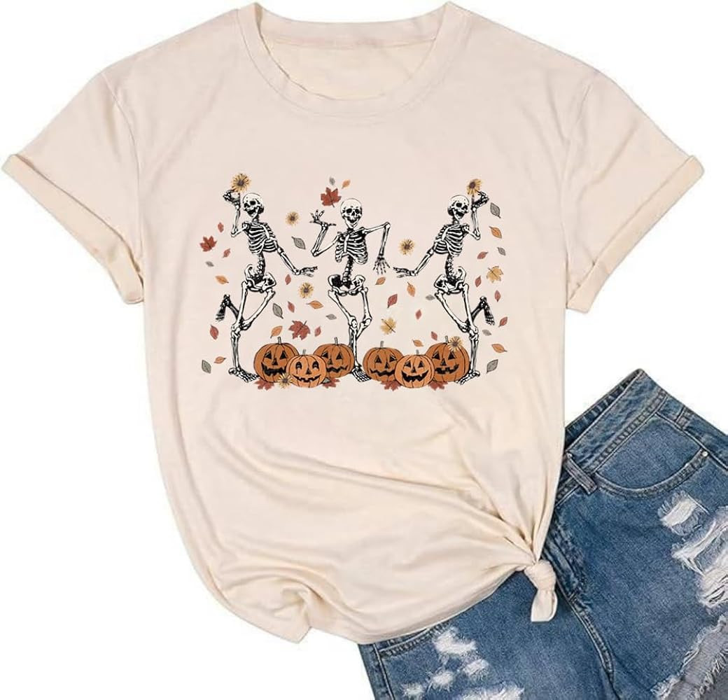 Fall Pumpkin Shirts Women Family Halloween Thanksgiving Tops Cute Autumn Thankful Pumpkin Fall Gr... | Amazon (US)