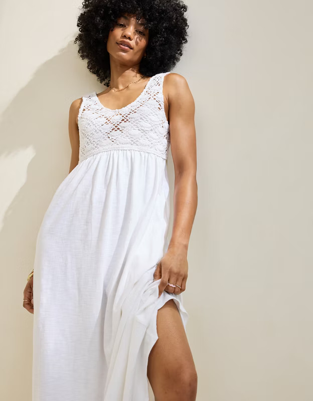Aerie Crochet Maxi Dress | Aerie