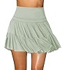 Hragc Women's Mini Skirt Skort Flowy Pleated Ruffle Tennis Skirts | Amazon (US)