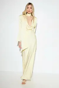 Premium Tie Neck Maxi Dress | Nasty Gal US