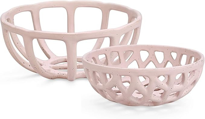 Royal_Z Ceramic Fruit Basket Bowl Set,Decorative Table Centerpiece Holder Stand for Fruit,Berry,V... | Amazon (US)