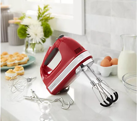 KitchenAid 9-Speed Digital Hand Mixer w/ Flex Edge Beaters - QVC.com | QVC
