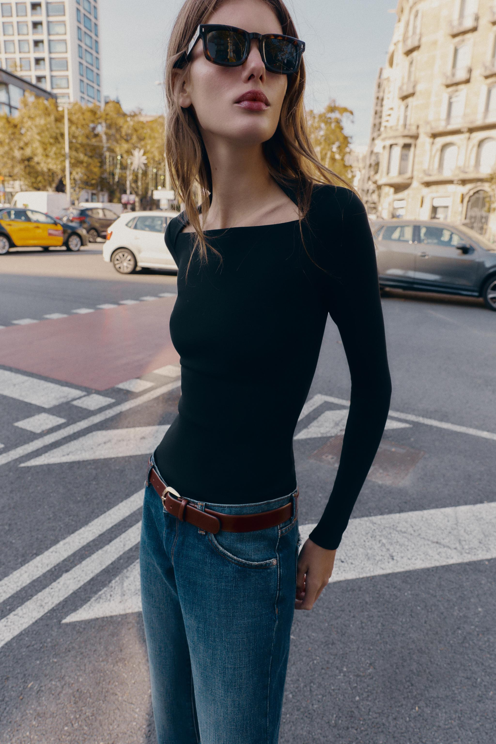 RIB LONG SLEEVE T-SHIRT | Zara US