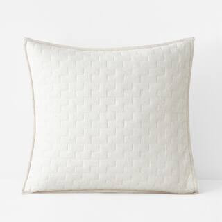 The Company Store Air Layer Off White Cotton Blend Euro Sham 50857F-E-OFFWHITE - The Home Depot | The Home Depot