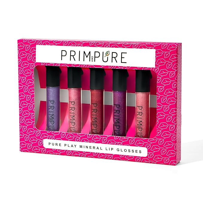 Prim and Pure Mineral Play Lip Gloss Set (Pack of 5) - 100% Natural, Organic, Non-toxic Kids Lip ... | Amazon (US)